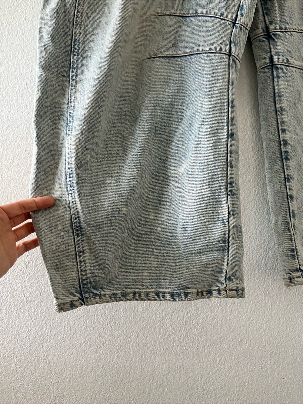 Free People We The Free Good Luck Mid-Rise Barrel Jeans Aegean Slouchy 31 - Picture 5 of 9